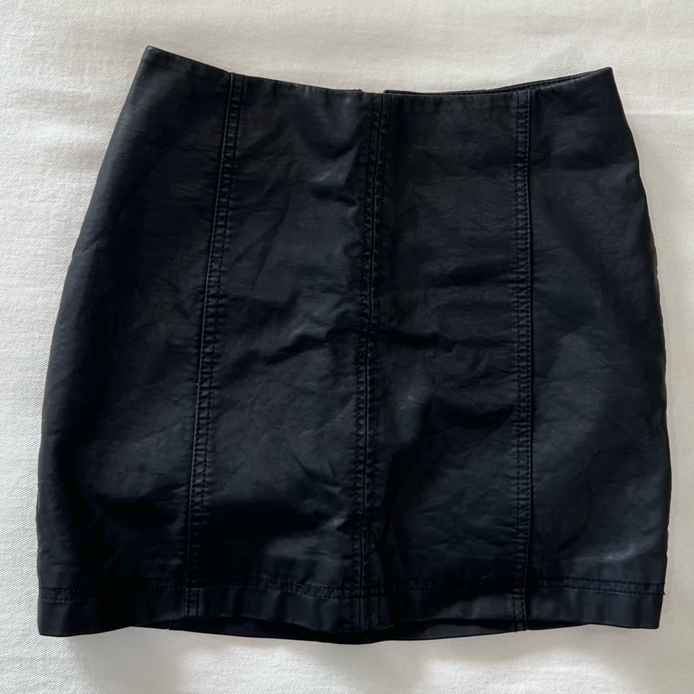 REVOLVE x Free People Faux Leather Mini Skirt